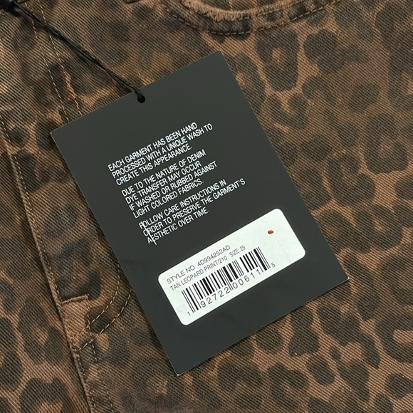 Alexander Wang Denim Bite Shorts Leopard Print - Picture 7 of 8